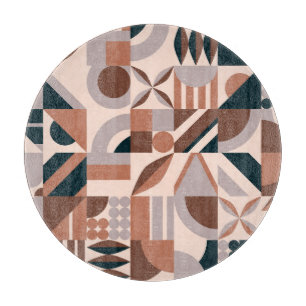Farbige geometrische Mosaik, abstrakter Hintergrun Schneidebrett