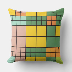 Farbige geometrische Muster symmetrische Abstrakti Kissen
