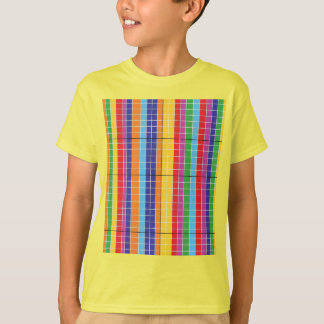 Farbige geometrische Muster T-Shirt auf Gelb | Bol
