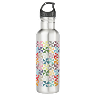 Farbige geometrische Pinwheel Wasserflasche Edelstahlflasche