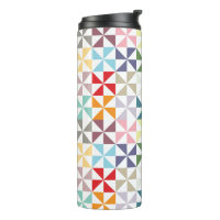 Farbige geometrische Pinwheel Wasserflasche
