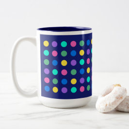 Farbige geometrische Punkte Trinkgefäß-Design -  Zweifarbige Tasse