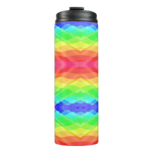 Farbige geometrische Reisebecher mit einem Regenbo Thermosbecher
