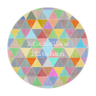 Farbige geometrische Schnittplatte Schneidebrett