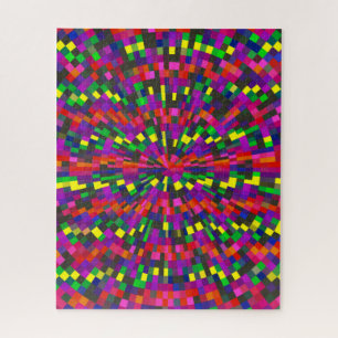 Farbige geometrische schwierige Jigsaw-Puzzle