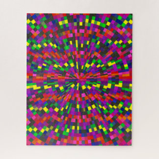Farbige geometrische schwierige Jigsaw-Puzzle