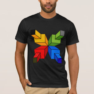 Farbige geometrische Stern Abstract Grafik T-Shirt