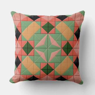 Farbige geometrische Symmetrie-Muster-Kunst Kissen