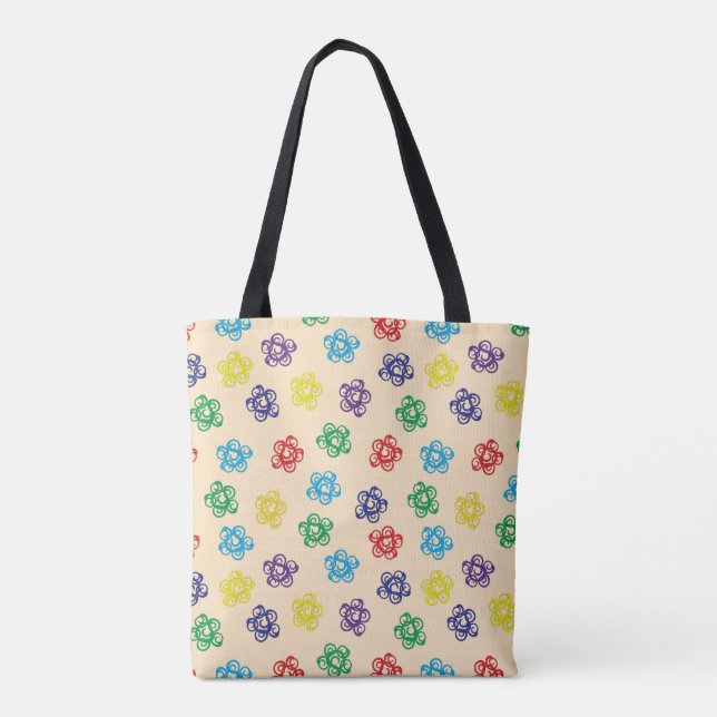 Farbige geometrische Wirble Kreise auf den Beutel Tasche (Rückseite)