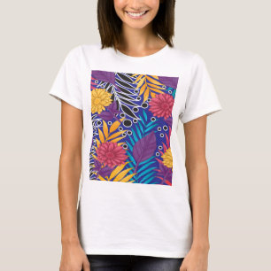 Farbige Geschenkpapier mit kreativer floraler Gest T-Shirt