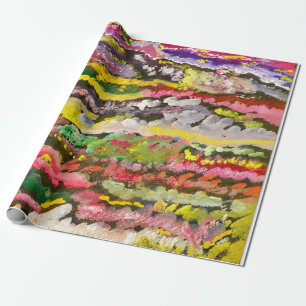 Farbige geschichtete abstrakte Landschaft Geschenkpapier