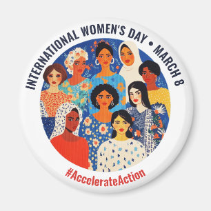 Farbige Gesichter   Internationaler Frauentag   IW Magnet