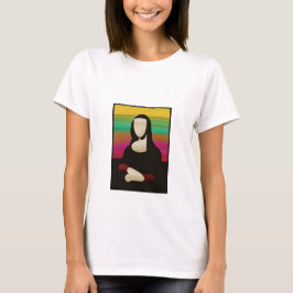 Farbige Gesichtsloze Mona-Lisa-Art-T-Shirt T-Shirt