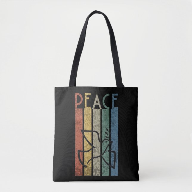 Farbige Gestaltung des Friedenstextes Tasche (Vorderseite)