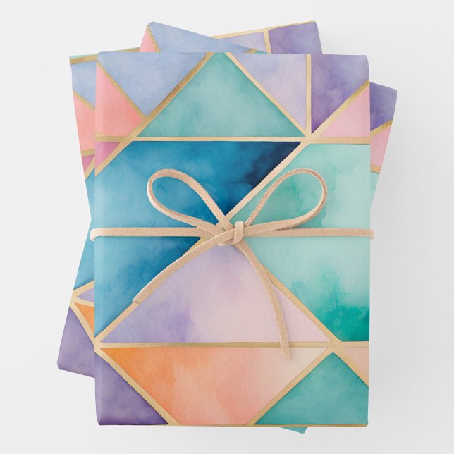 Farbige, gestanzte Glaskunstplatten Geschenkpapier Set (Von Creator hochgeladen)