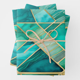 Farbige, gestanzte Glaskunstplatten Geschenkpapier Set