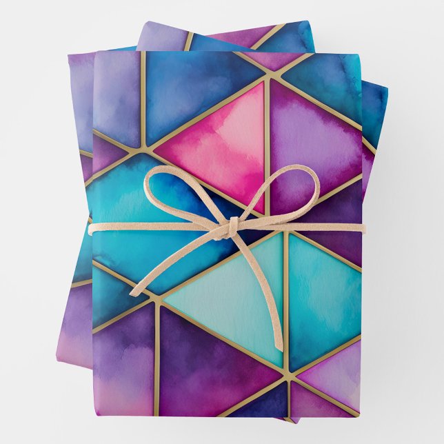 Farbige, gestanzte Glaskunstplatten Geschenkpapier Set (Von Creator hochgeladen)