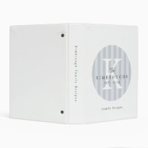 Farbige gestreifte Kreis-Familienmonogramm-Rezept