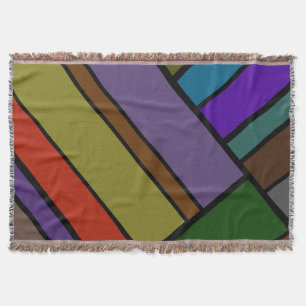 Farbige gestreifte Wurfdecke Decke