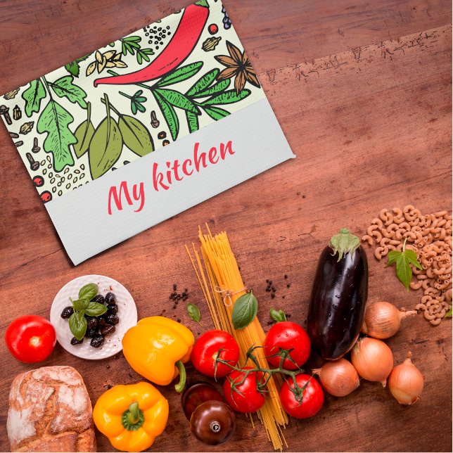 Farbige Gewürzmuster Name Küchentücher (Von Creator hochgeladen)