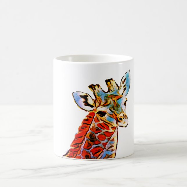 Farbige Giraffe Kaffeetasse (Mittel)