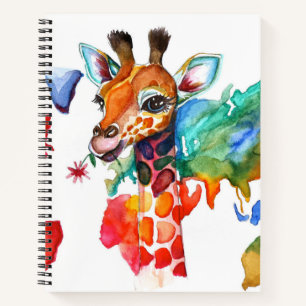 Farbige Giraffe Notizbuch