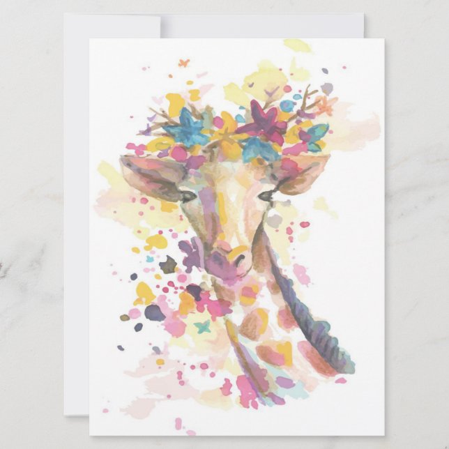 Farbige Giraffe | Perfektes Geschenk (Vorderseite)