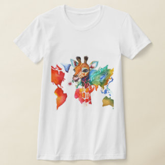 Farbige Giraffe T-Shirt