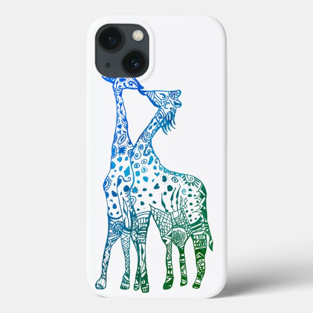 Farbige Giraffen Apple iPhone 8/7, Tough Xtreme Case-Mate iPhone Hülle (Rückseite)