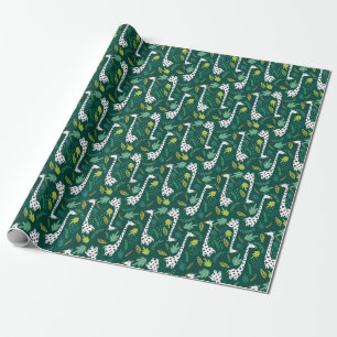 Farbige Giraffen: Dekoratives Tiermuster. Geschenkpapier