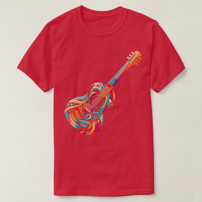 Farbige Gitarre T-Shirt (Design vorne)