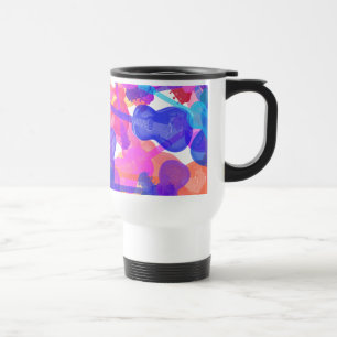 Farbige GitarrenCollage Reisebecher