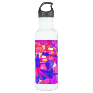 Farbige GitarrenCollage Trinkflasche