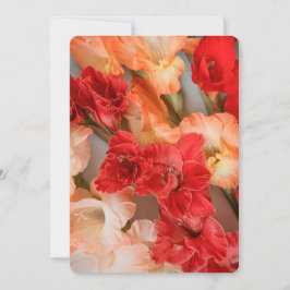 Farbige Gladiolenblumen Feiertagskarte