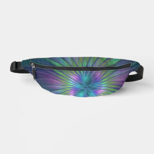 Farbige glänzende Fantasy-Blumen-Abstrakte Fraktal Bauchtasche