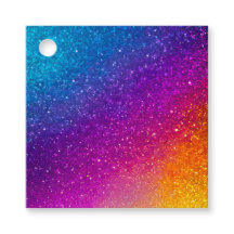 Farbige Glitter-Kunst-Geschenkanhänger