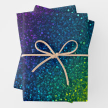 Farbige Glitzer Art Wrapping Paper Sheets