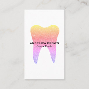 Farbige Glitzer Dental Business Card Visitenkarte