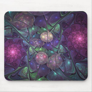 Farbige glitzernde moderne abstrakte Fraktalkunst Mousepad