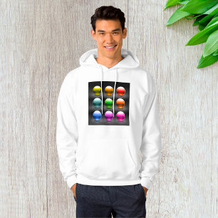 Farbige Glossen-Sphere Icons Abstrakte Balls Hoodie