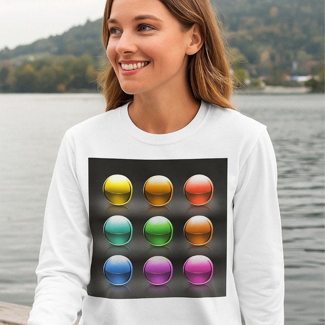 Farbige Glossen-Sphere Icons Abstrakte Balls T-Shirt (Von Creator hochgeladen)
