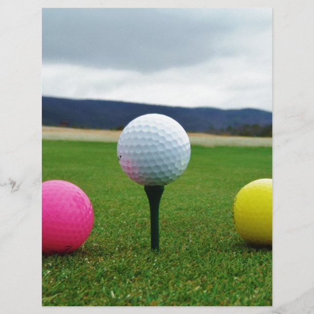 Farbige Golfbälle, Berg-Tee (Vorderseite)