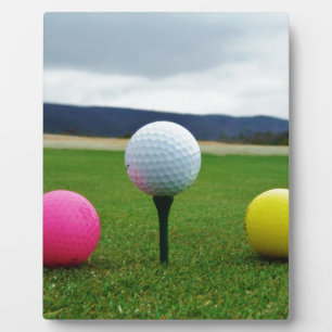 Farbige Golfbälle, Berg-Tee Fotoplatte