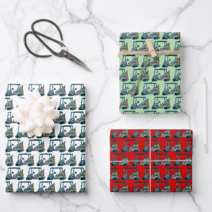 Farbige Golfwagen #2 Geschenkpapierbögen Geschenkpapier Set