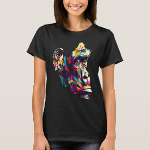 farbige Gorilla Geometrische Kopffläche für den Af T-Shirt