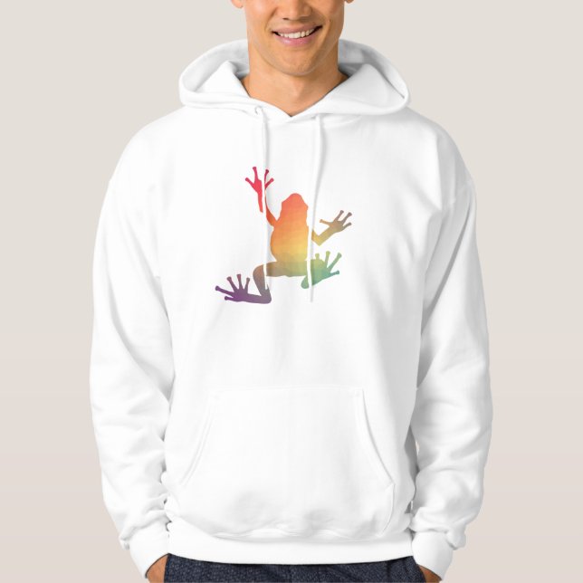 Farbige Gradient Frosch Lover Geschenke Hoodie (Vorderseite)