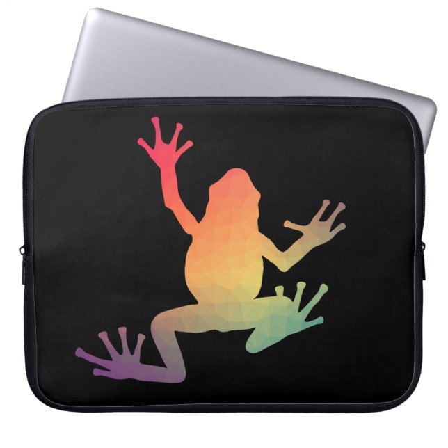 Farbige Gradient Frosch Lover Geschenke Laptopschutzhülle (Vorderseite)