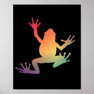 Farbige Gradient Frosch Lover Geschenke Poster