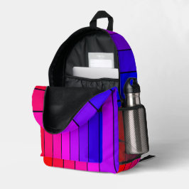 Farbige Gradientenstreifen Bedruckter Rucksack