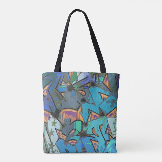 Farbige Graffiti Design Totbeutel Tasche (Rückseite)